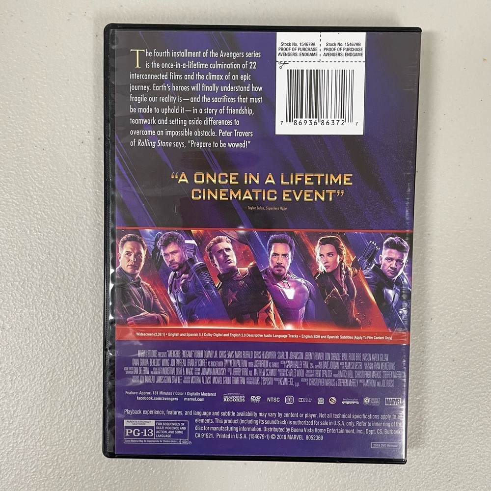 Marvel Avengers Endgame DVD - Picture 3 of 4